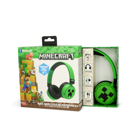 Слушалки OTL Minecraft Creeper BT - Детски