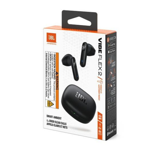 Слушалки JBL Vibe Flex 2 Black JBLVFLEX2BLK