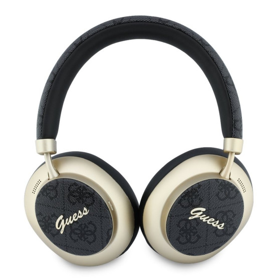 Bluetooth слушалки Guess ENC 4G PU Gold Script Metal - Черни