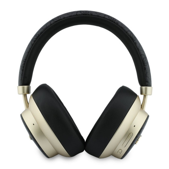 Bluetooth слушалки Guess ENC 4G PU Gold Script Metal - Черни