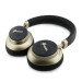 Bluetooth слушалки Guess ENC 4G PU Gold Script Metal - Черни