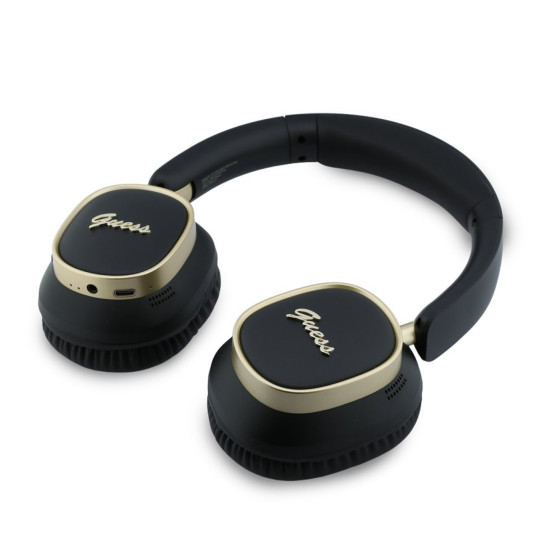 Bluetooth слушалки Guess ENC Rectangle Metal Script - Черни