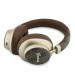 Bluetooth слушалки Guess ENC 4G PU Gold Script Metal - Кафяви