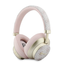 Bluetooth слушалки Guess ENC 4G PU Gold Script Metal - Розови