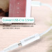 Адептер ProMate AUXLINK-C, Type-C to 3.5mm AUX Adapter, 12cm - Бял