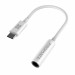 Адептер ProMate AUXLINK-C, Type-C to 3.5mm AUX Adapter, 12cm - Бял