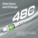 Data cable ProMate TRANSLINE-CC 20V/3A, 60W PD, Type-C to Type-C, LED Lights, 120cm - Бял