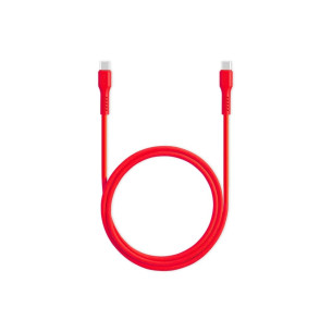 Data кабел ttec USB-C to USB-C 60W PD 120cm, Neon червен