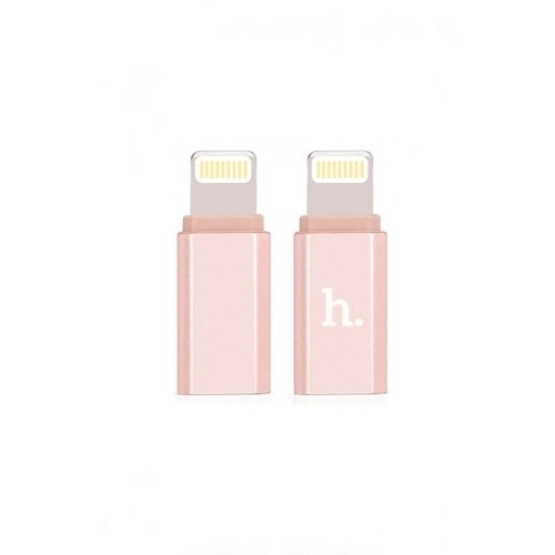 Адаптер Hoco Micro USB to Lightning - rose gold