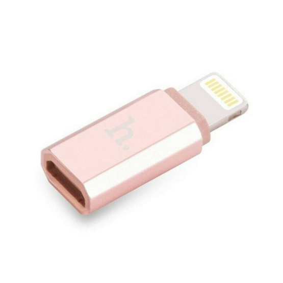 Адаптер Hoco Micro USB to Lightning - rose gold