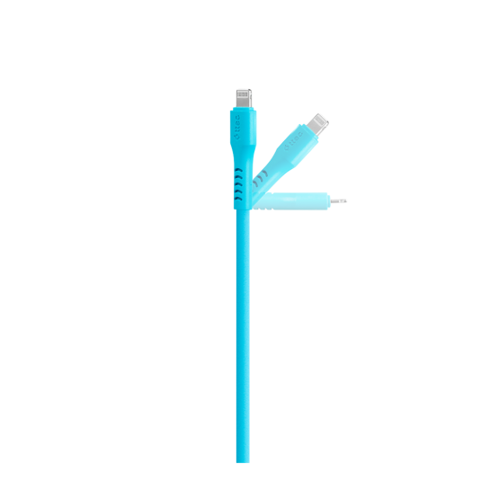 Data кабел ttec USB-C - Lightning Charge Cable 120cm - Neon Blue