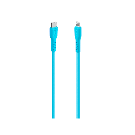 Data кабел ttec USB-C - Lightning Charge Cable 120cm - Neon Blue