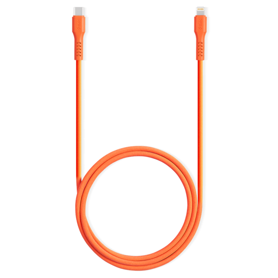 Data кабел ttec USB-C - Lightning Charge/Data Cable 120cm - Neon Orange
