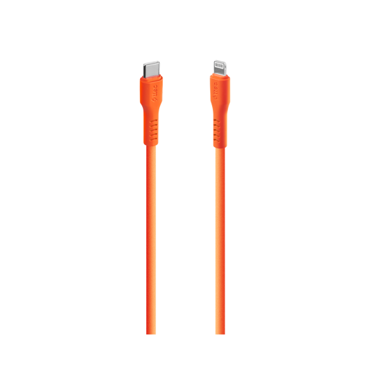 Data кабел ttec USB-C - Lightning Charge/Data Cable 120cm - Neon Orange