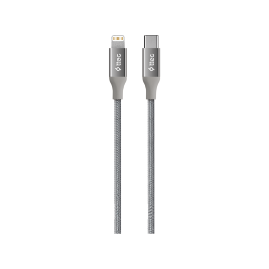 Кабел ttec AlumiCable Type-c - Lightning Fast Charging Cable 150cm - Space Grey