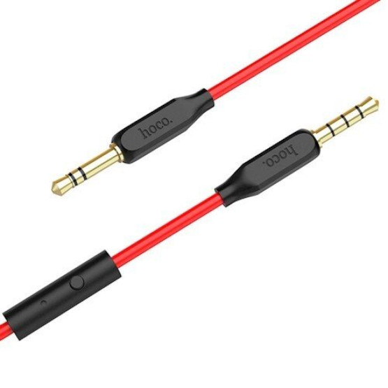 Аудио кабел Hoco UPA12 AUX audio cable 3.5(with mic) - Черен