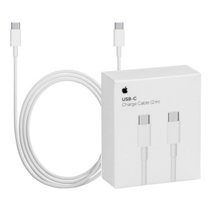 Data кабел Apple USB C/USB C Data Cable 2m - Бял, MLL82ZM/A