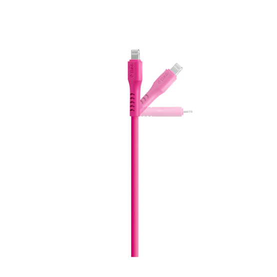 Data кабел ttec USB-C - Lightning Charge/Data Cable 120cm - Neon Pink
