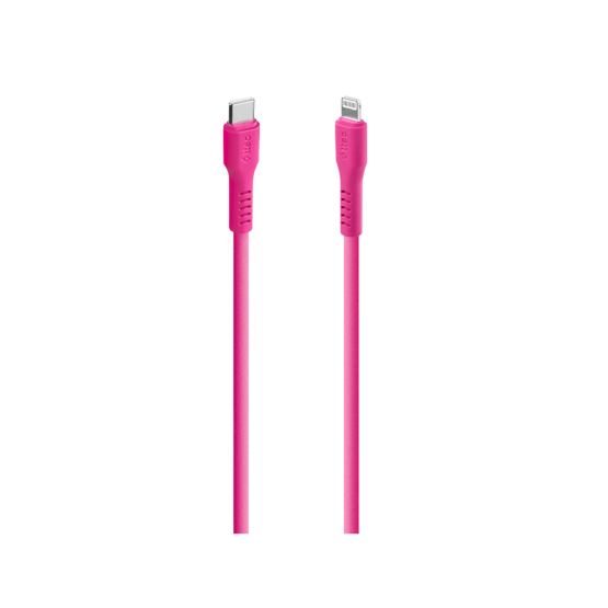 Data кабел ttec USB-C - Lightning Charge/Data Cable 120cm - Neon Pink