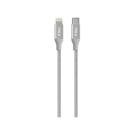 Кабел ttec AlumiCable Type-c - Lightning Fast Charging Cable 150cm - Сив