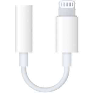 Адаптер преходник iPhone Lightning към 3,5mm Adapter - Бял, MMX62ZM/A