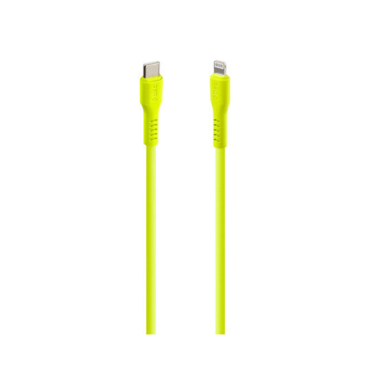 Data кабел ttec USB-C - Lightning Charge/Data Cable 120cm - Neon Yellow