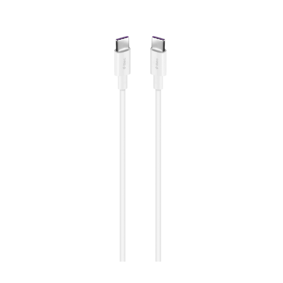 Data кабел ttec, Type-C - Type-C, 300cm, 65W, Fast Charge Cable, Бял