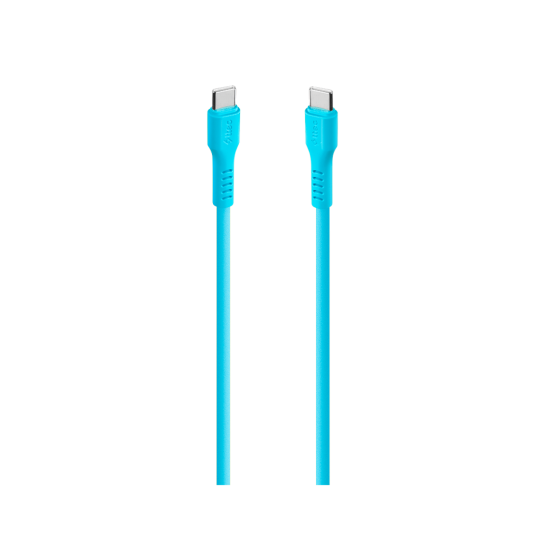 Data кабел ttec USB-C - USB-C 60W PD/QC Fast Charging/Data Cable - 120cm - Neon Blue