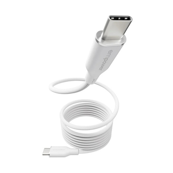 Data кабел empower by PanzerGlass Magnetic Snake USB-C to USB-C Cable 240W   USB 2.0, 1,5m - Silver White