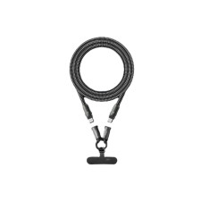Data кабел, огърлица ttec ExtremeCable Hip Multifunctional Extra Durable USB-C–USB-C 60W PD/QC 120cm Fast Charge/Data Cable - Сив