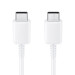 Data кабел Samsung USB-C/USB-C Data Cable 3A 1m - Бял, EP-DA705BWE