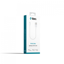 Кабел Mini Cable 30cm Lightning Charge/Data Cable - Бял