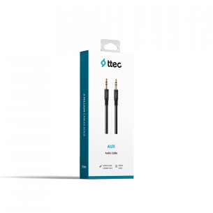 Кабел ttec 3.5mm, Sterio Aux, Cable, 1m