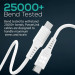 Data cable ProMate POWERLINK-CC120, 20V, 3A, 60W PD, Type-C to Type-C, 120cm - Бял