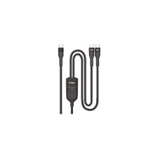 Data кабел ttec AlumiCable Duo USB-C – 2 USB-C 100W Fast Charge Cable, 150cm - Черен