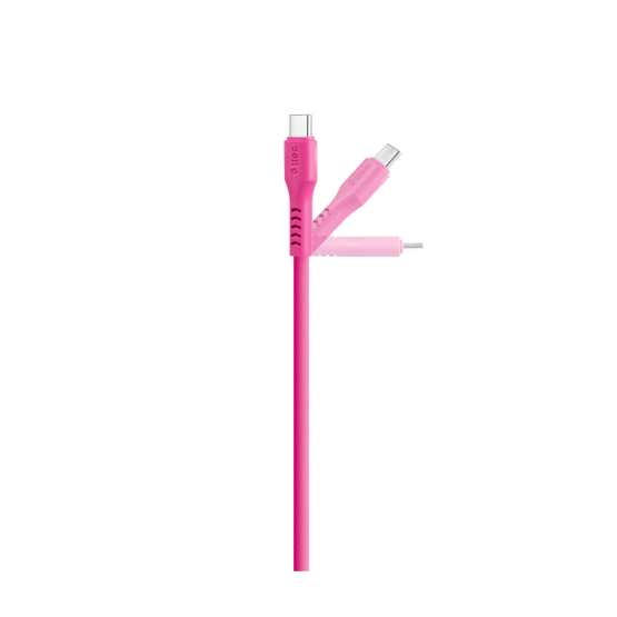 Data кабел ttec USB-C - USB-C 60W PD/QC Fast Charging/Data Cable - 120cm - Neon Pink