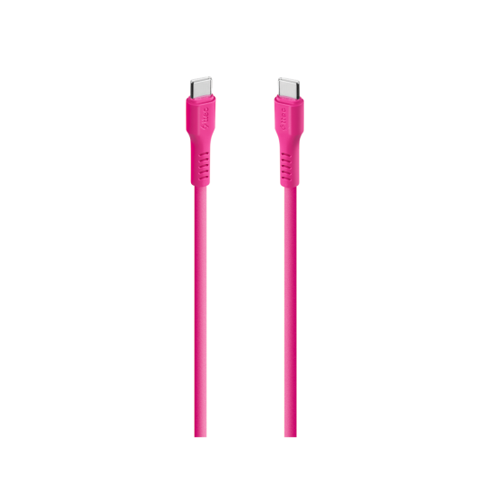 Data кабел ttec USB-C - USB-C 60W PD/QC Fast Charging/Data Cable - 120cm - Neon Pink
