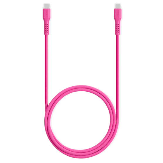 Data кабел ttec USB-C - USB-C 60W PD/QC Fast Charging/Data Cable - 120cm - Neon Pink