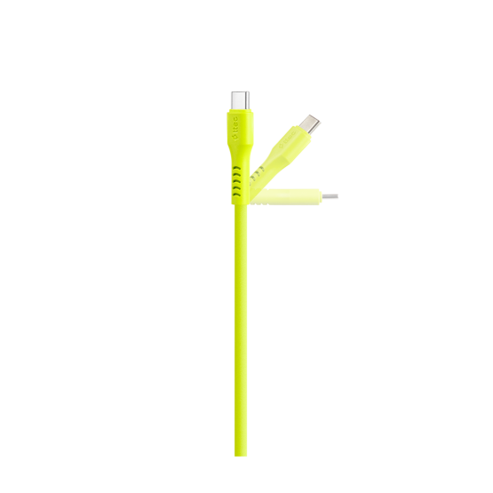 Data кабел ttec USB-C - USB-C 60W PD/QC Fast Charging/Data Cable - 120cm - Neon Yellow