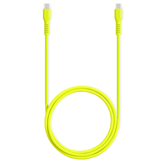 Data кабел ttec USB-C - USB-C 60W PD/QC Fast Charging/Data Cable - 120cm - Neon Yellow