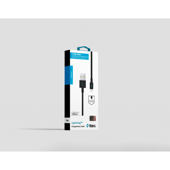 Кабел ttec Lightning USB Charge / Data Cable - Черен