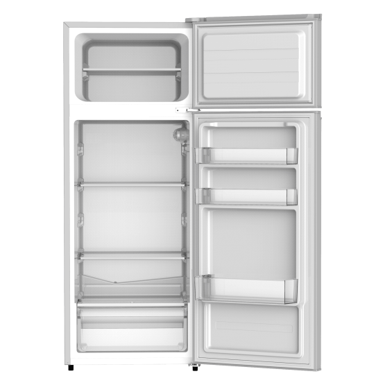 Хладилник с горна камера Crown DF249SI , 210 l, E , Статична , Сив