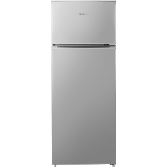 Хладилник с горна камера Crown DF249SI , 210 l, E , Статична , Сив
