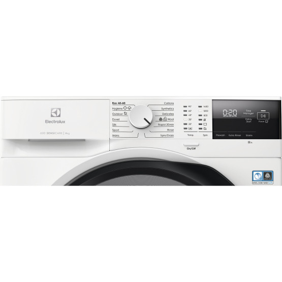 Пералня Electrolux EW6F2492E , 1400 об./мин., 9.00 kg, A , Бял