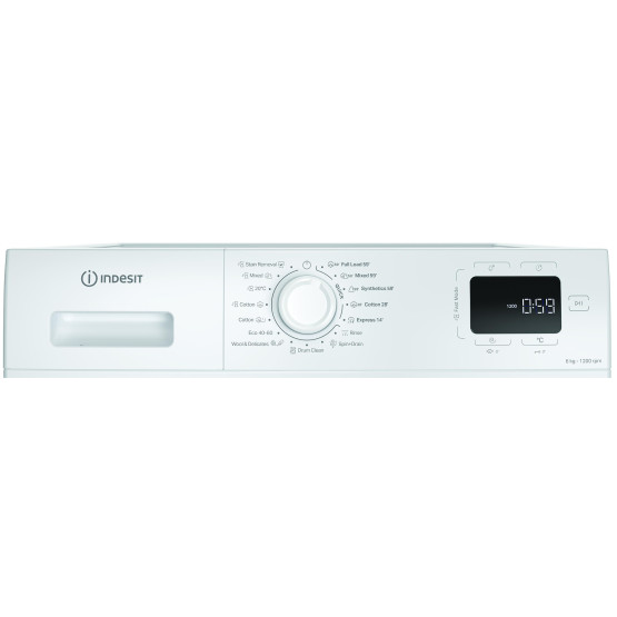 Пералня Indesit IM 642 MY TIME EE , 1200 об./мин., 6.00 kg, B , Бял