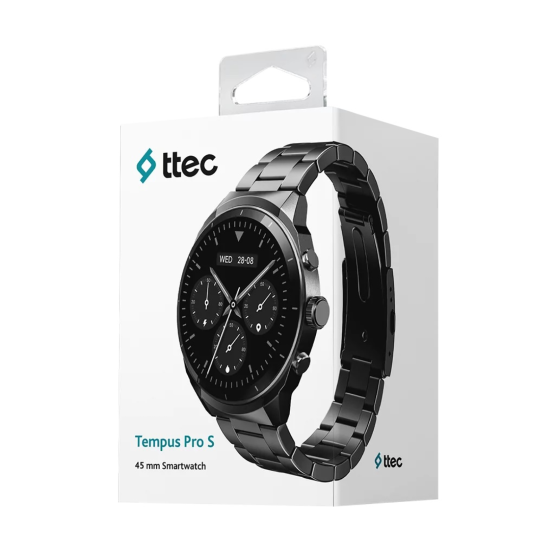 Smart часовник ttec Tempus Pro S 45mm Round Aluminium Case Smart Watch - Графит
