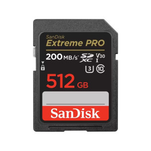 Мемори карта SanDisk Extreme PRO, SDSDXXD-512G-GN4IN,Extreme Pro SD,200/140MB/s RW,C10,UHS,U3,V30,RPD2,4x6