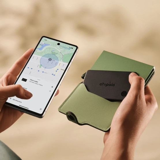 Тракер за портмоне CHIPOLO CARD за iPhone, Android, Rechargeable, Черен