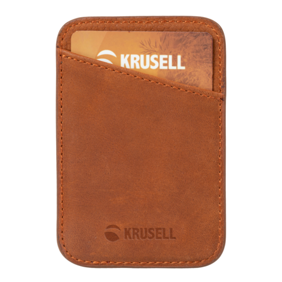 Картодържател Apple Magnetic leather card holder - Cognac