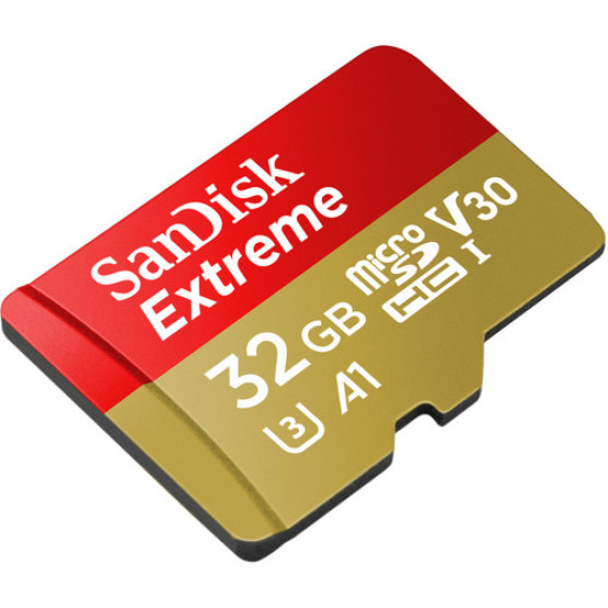 Мемори карта SanDisk Extreme microSDHC 32GB + SD Adapter + RescuePRO Deluxe 100MB/s A1 C10 V30 UHS-I U3